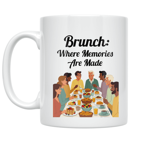 Brunch: Where Memories Are Made - Family Gatherings - 11 oz Ceramic Coffee Mug