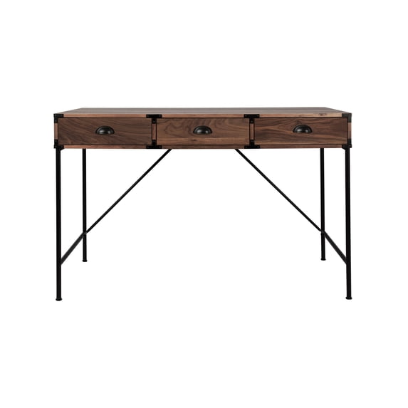 AGHDECO Orman Transitional Particle Board/Wood Desk in Walnut