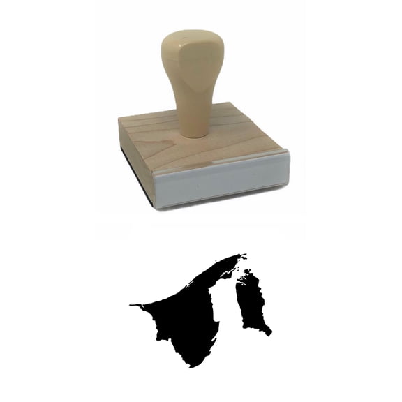Brunei Country Rubber Stamp, 2 X 2" Wood Stamp