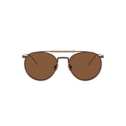 Brunello Cucinelli Mens 0Bc2004st Titanium Frame Sunglasses With Double Bridge Design Brown