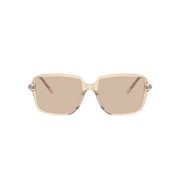 Brunello Cucinelli Women's 0Bc3001 Translucent Acetate Square Sunglasses With Metallic Accents Neutrals