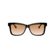 Brunello Cucinelli Women's 0Bc4009s Bold Rectangular Acetate Sunglasses With Tortoiseshell Arms Black