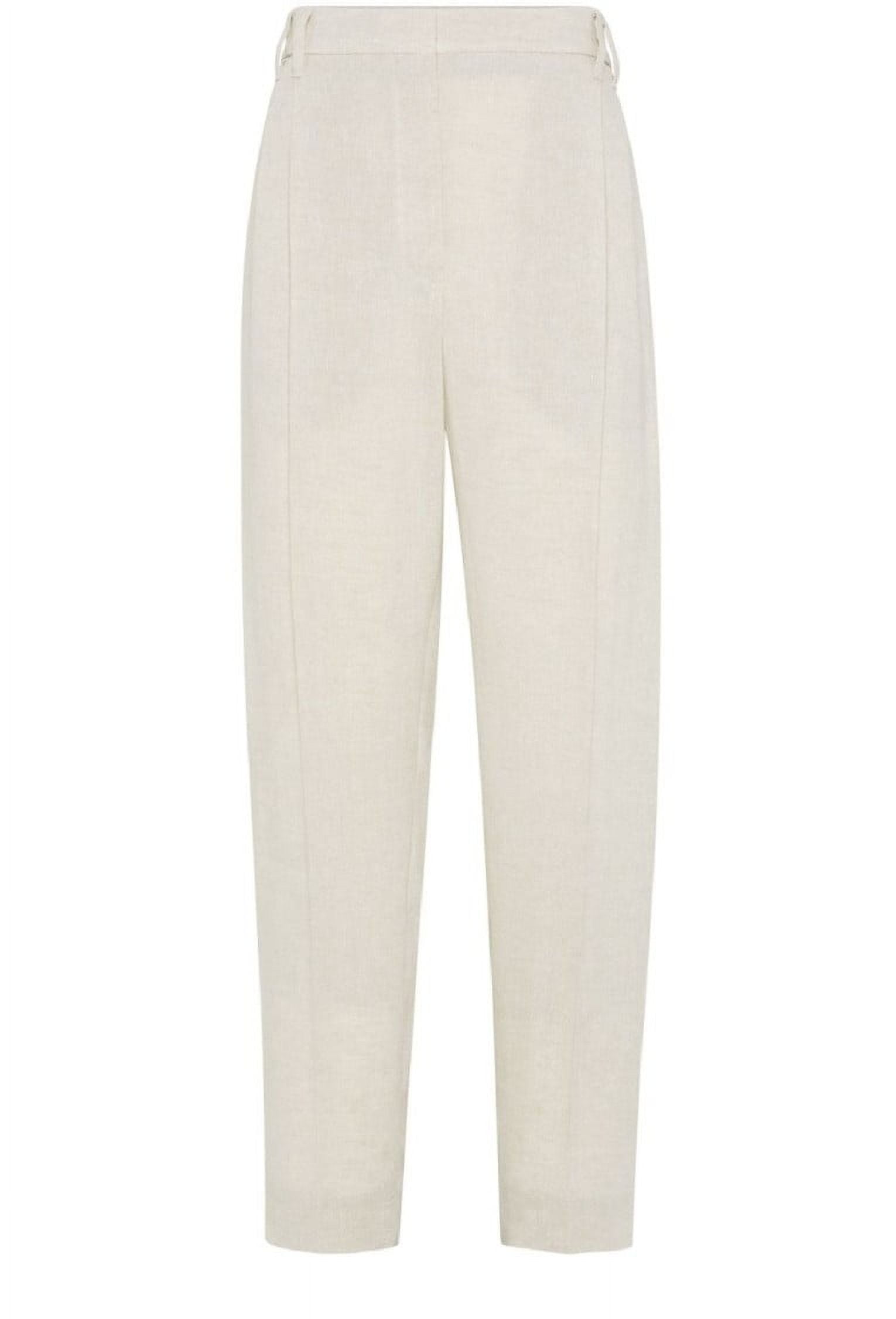 Brunello Cucinelli Tapered High-Waist Beige Pants (Women's) - Walmart.com