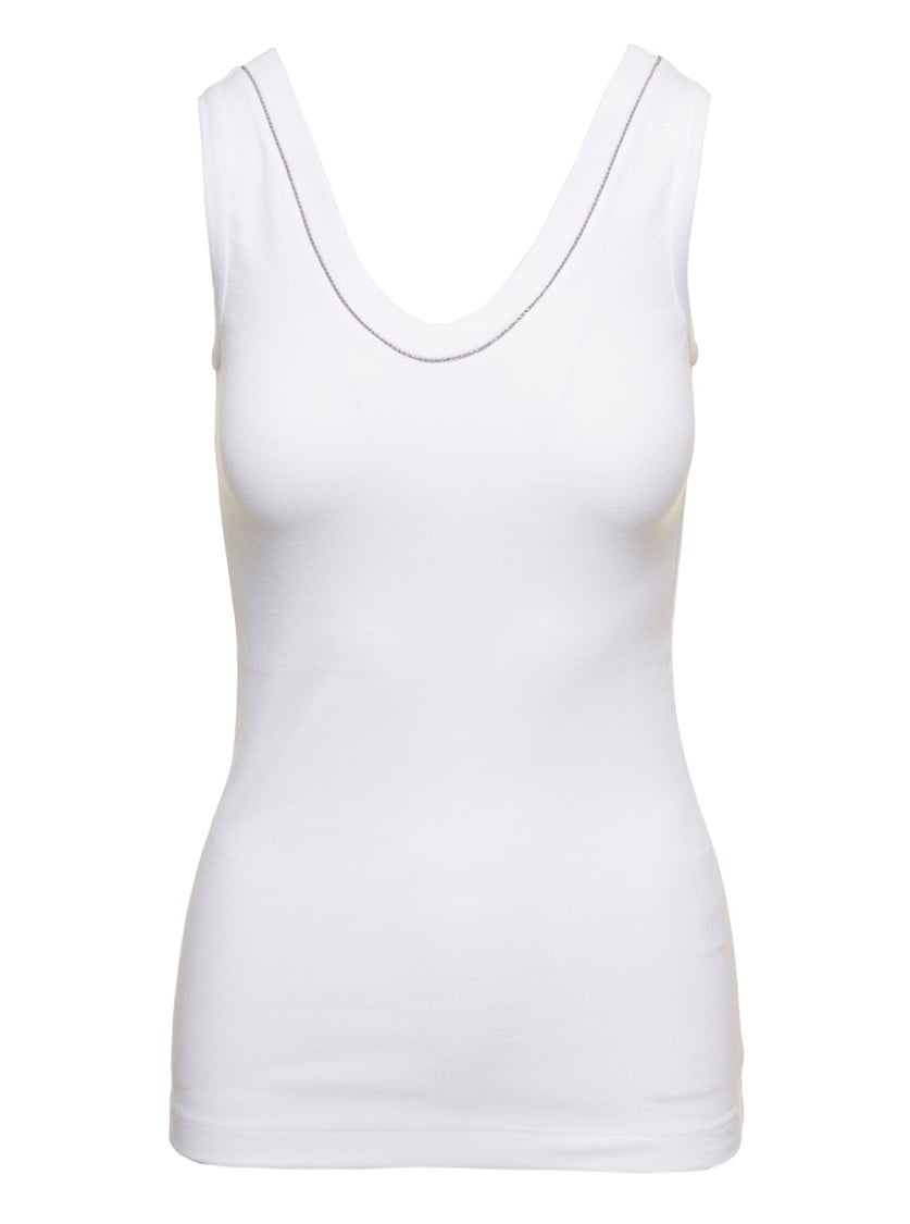 Voxelle White Color Tank Top For Women main image 0