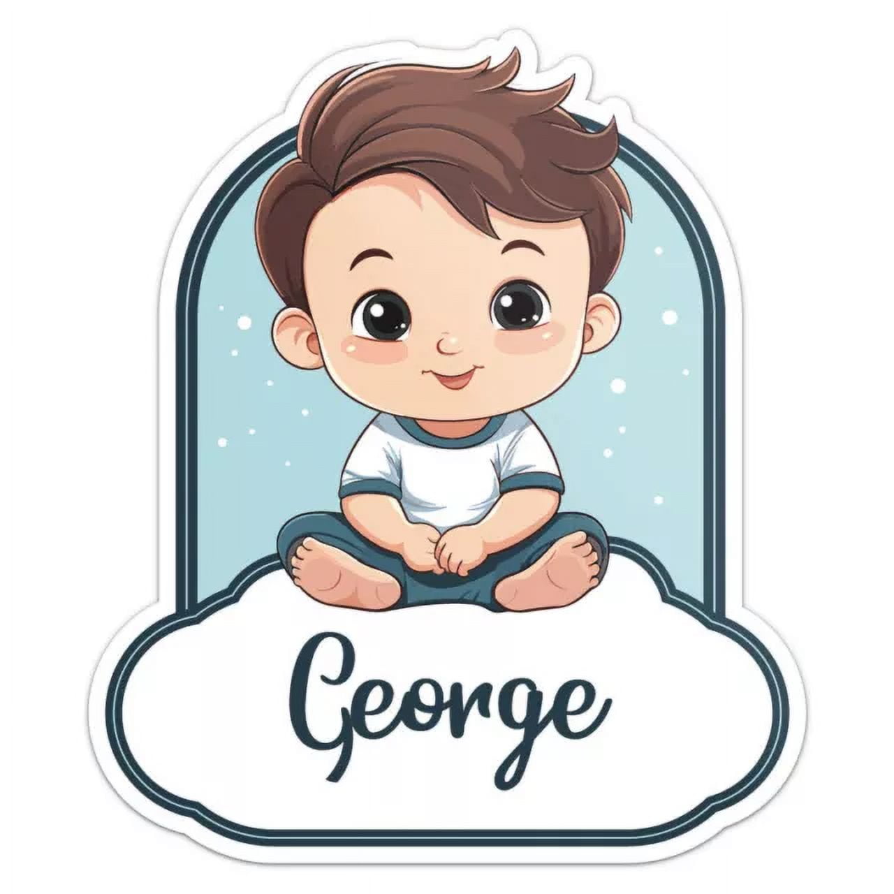 Brunet Baby Boy George Sticker Phone Decal Water Bottle Stickers Car ...