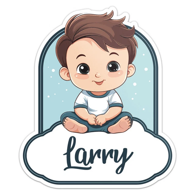 Brunet Baby Boy Larry Sticker Phone Decal Water Bottle Stickers Car ...