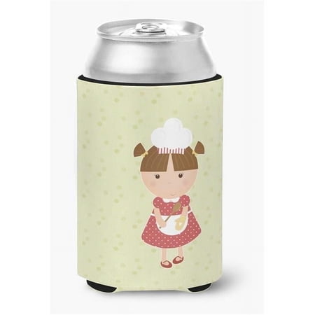 Brunette Baker on Green Can or Bottle Hugger