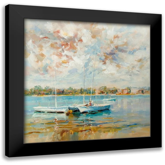 Bruniany, Kasia 20x20 Black Modern Framed Museum Art Print Titled - At Water’s Edge