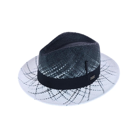 Bruno Capello Rafi Plaid Straw Fedora