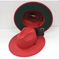 thumbnail image 1 of Bruno Capelo Men's Red/Green Wide Brim Straw Fedora Kingdom Collection KI-507, 1 of 4