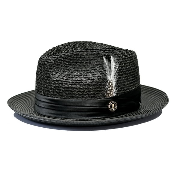 Bruno Capelo JU-900 The Julian Straw Hat Balck