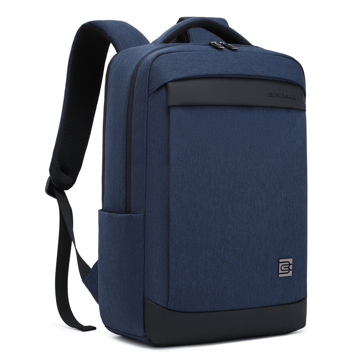 Bruno Cavalli 15.6" Laptop Backpack, Water Resistant Business Travel Backpack with Trolley Sleeve, Durable Oxford Cloth Daypack for Commute & Office Blue