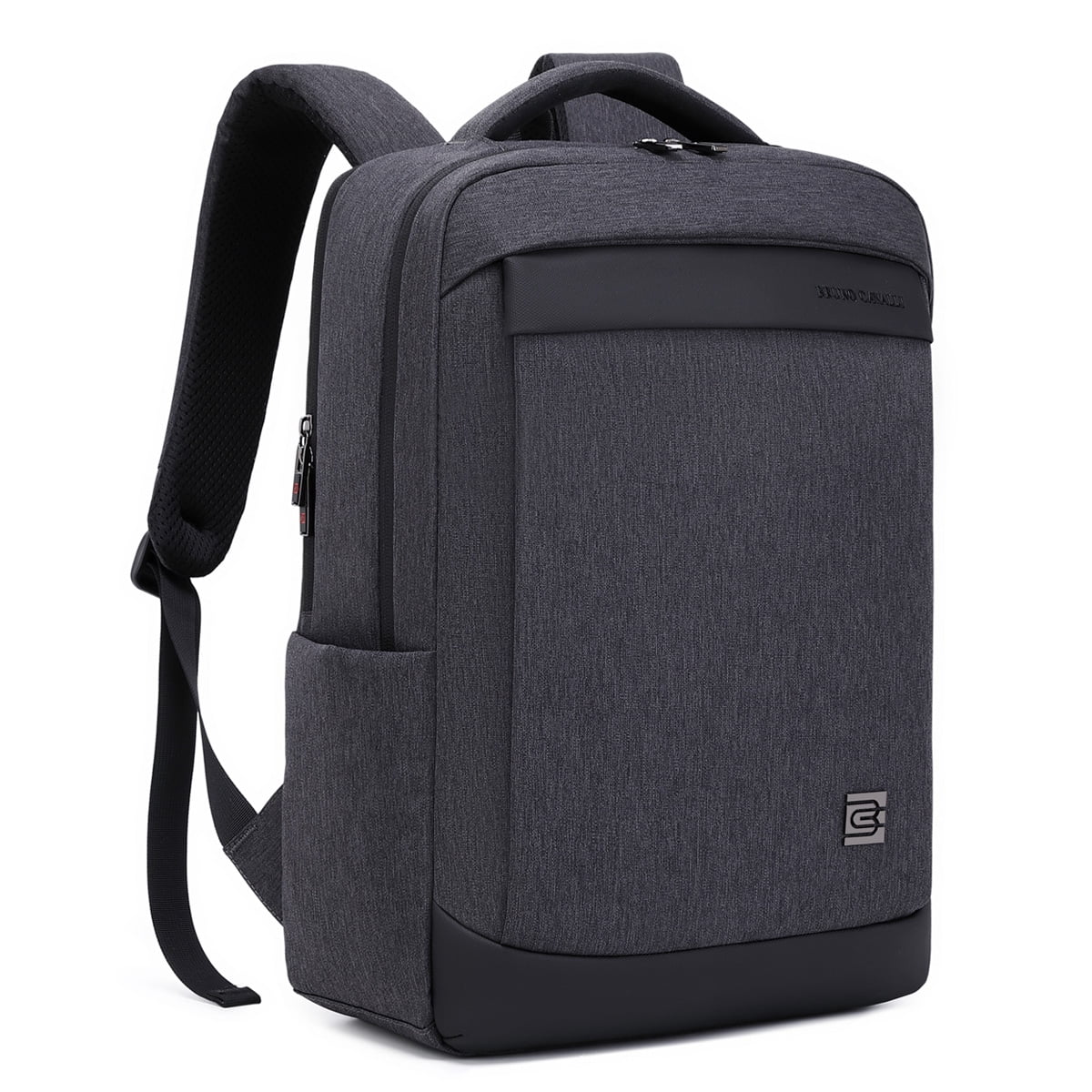 Bruno Cavalli 15.6" Laptop Backpack, Water Resistant Business Travel Backpack with Trolley Sleeve, Durable Oxford Cloth Daypack for Commute & Office Grey