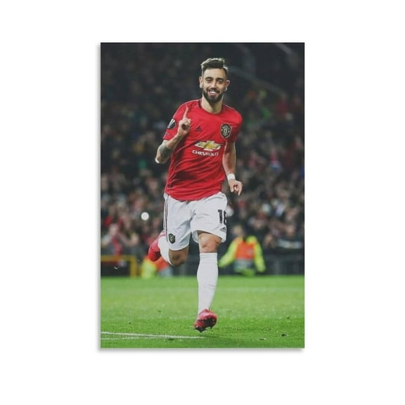 Bruno Fernandes Soccer's Best Players Latest Poster Canvas Wall Art Picture Prints (2) Wall Art Poster Scroll Canvas Painting Picture Living Room Decor Home 08x12inch(20x30cm)