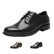 Bruno MARC Men Classic Oxford Shoes Business Dress Shoes For Men Lace Up Leather Shoes DOWNING-02 BLACK Size 10