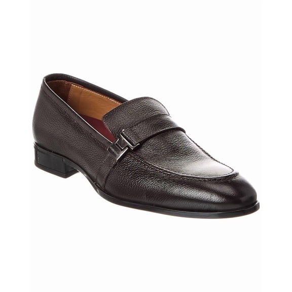 Bruno Magli Men's Arlo Leather Loafer, 10, Brown