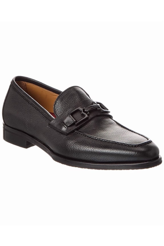 Roberto Leather Loafer, 11, Black