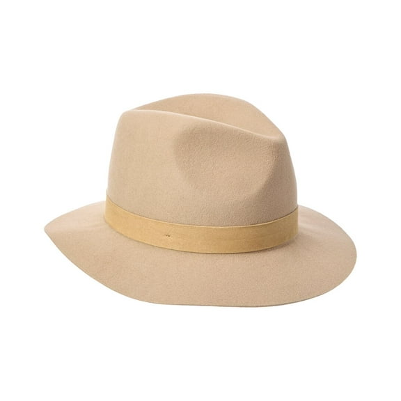 Bruno Magli Suede Band Wool Fedora, os, Beige