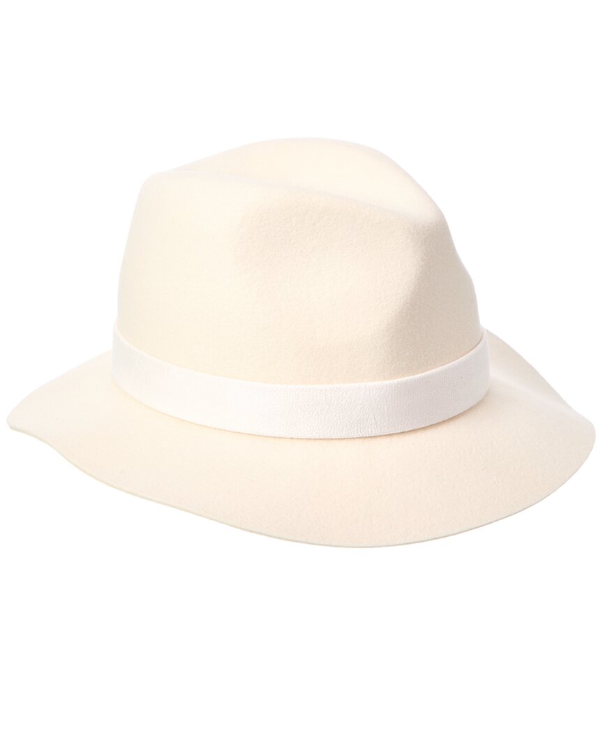 Bruno Magli Suede Band Wool Fedora, os, White - Walmart.com display picture 1