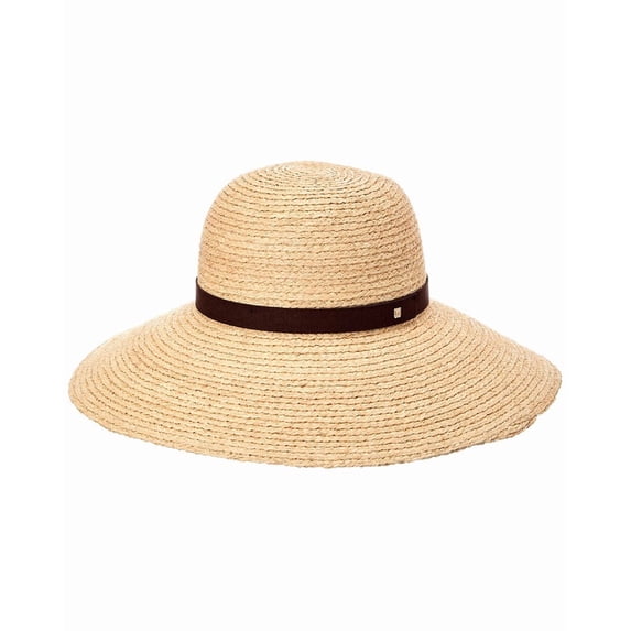Bruno Magli Wide Brim Round Crown Straw Sun Hat