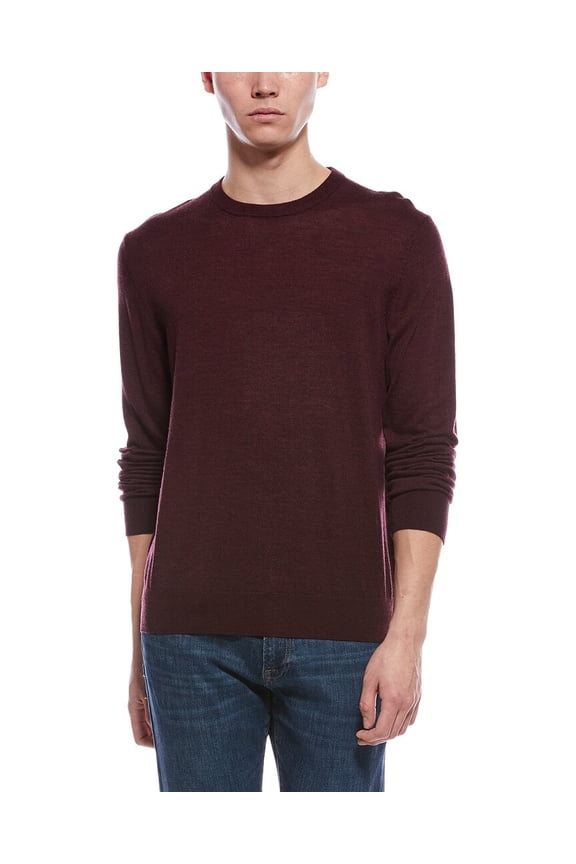 mens Merino Wool Crewneck Sweater, XL, Green