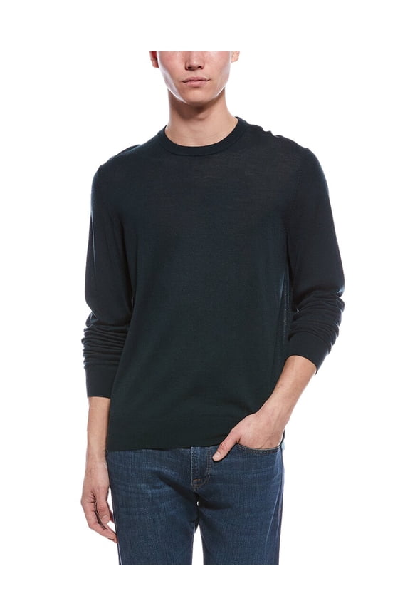 mens  Merino Wool Crewneck Sweater, XL, Green