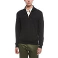 thumbnail image 1 of Bruno Magli mens  Plaited 1/4-Zip Merino Wool Mock Neck Sweater, XL, Multi, 1 of 3