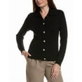 thumbnail image 1 of Bruno Magli womens  Merino Wool Epaulet Sweater Jacket, l, Black, 1 of 3