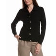 thumbnail image 1 of Bruno Magli womens  Merino Wool Epaulet Sweater Jacket, xs, Black, 1 of 3