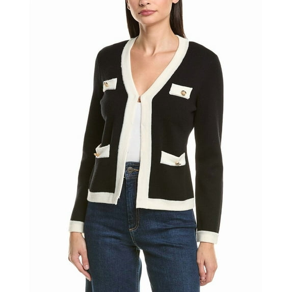 Bruno Magli womens Wool Cardigan, s, Black