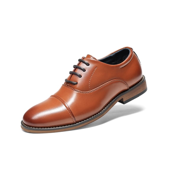 Bruno Marc Big Boy's Oxford Classic Lace Up Formal Dress Shoes