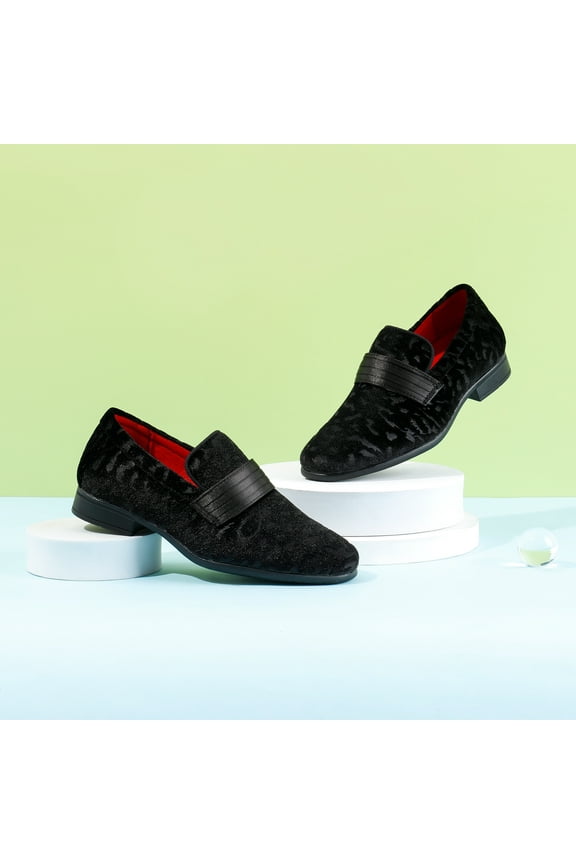 Boy's Dress Formal Tuxedo Shoes Slip-on Loafers