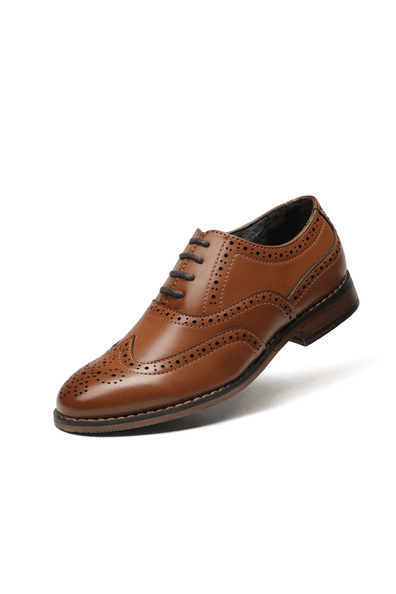 Boy's Prince-K2 Classic Oxfords Wingtip Dress Shoes