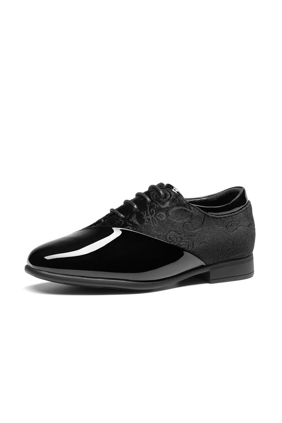 Boys Dress Shoes Formal Patent Velvet Tuxedo Oxford Shoes