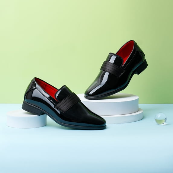 Bruno Marc Boy's Dress Formal Tuxedo Shoes Slip-on Loafers