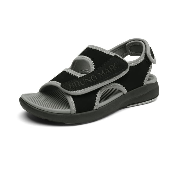 Bruno Marc Boys Open Toe Straps Outdoor Summer Sport Sandals(Toddler/Little Kid/Big Kid) SBSA224K BLACK/GREY Size 3