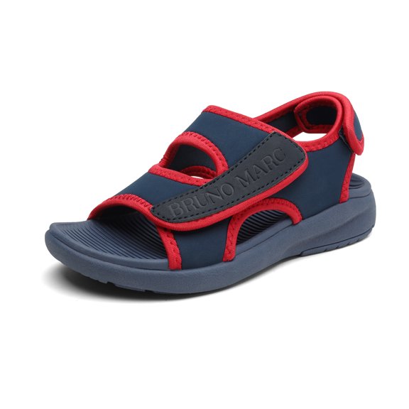 Bruno Marc Boys Open Toe Straps Outdoor Summer Sport Sandals(Toddler/Little Kid/Big Kid) SBSA224K NAVY/RED Size 11
