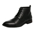 thumbnail image 1 of Bruno Marc Men Busines Dress Oxford Boots Classic Ankle Boot Cap Lace up Leather Lined Boots WARNER-2 BLACK Size 15, 1 of 6