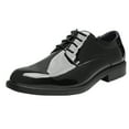 thumbnail image 1 of Bruno Marc Men Classic Oxford Shoes Business Dress Shoes for Men Lace Up Leather Shoes Downing-02 Black/Pat Size 7, 1 of 5