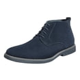 thumbnail image 1 of Bruno Marc Men Classic Oxford Shoes Suede Leather Lace Up Desert Shoes Comfort Fashion Boots for Men Chukka Navy Size 8, 1 of 5