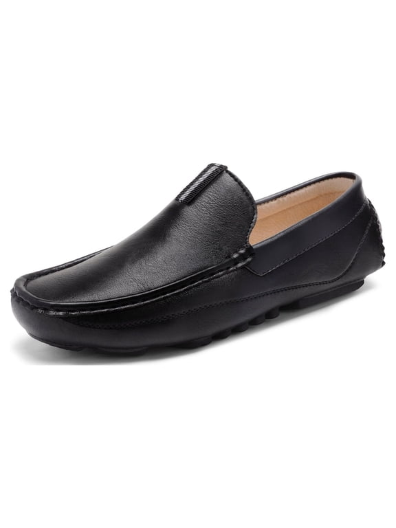 Men Fashion Classic Loafers Driving Moccasins Shoes For Men Slip on Lightweight Loafers Shoes BM-PEPE-2 BLACK Size 10