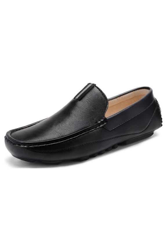 Men Fashion Classic Loafers Driving Moccasins Shoes For Men Slip on Lightweight Loafers Shoes BM-PEPE-2 BLACK Size 7.5