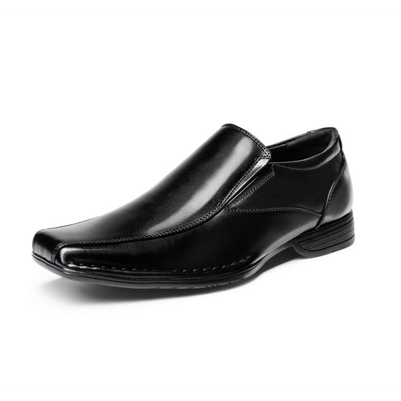 Bruno Marc Men Fashion Comfort Classic Square Toe Slip On Loafers Oxford Dress Shoes Size 6.5-13 Giorgio-1 BLACK Size 13