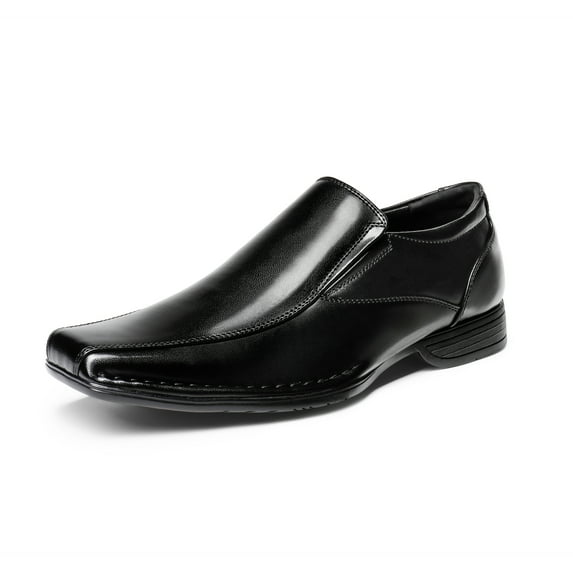 Bruno Marc Men Fashion Comfort Classic Square Toe Slip On Loafers Oxford Dress Shoes Size 6.5-13 Giorgio-1 BLACK Size 6.5