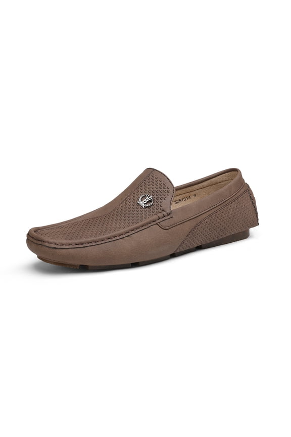Men Fashion Driving Loafers Dress Shoes Casual Slip On Flats Moccasins 3251314 BROWN Size 9