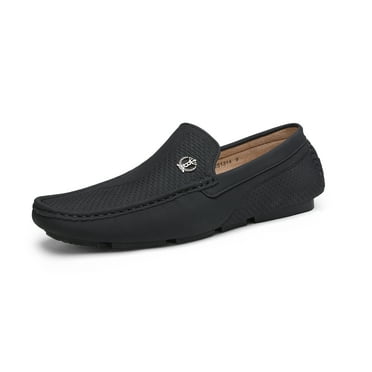 Bruno Marc Men Fashion Driving Loafers Dress Shoes Casual Slip On Moccasins BLACK Size 10.5