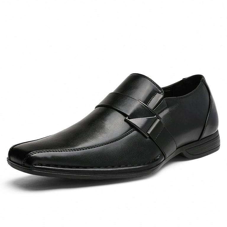 Mens black slip on sale on shoes size 8