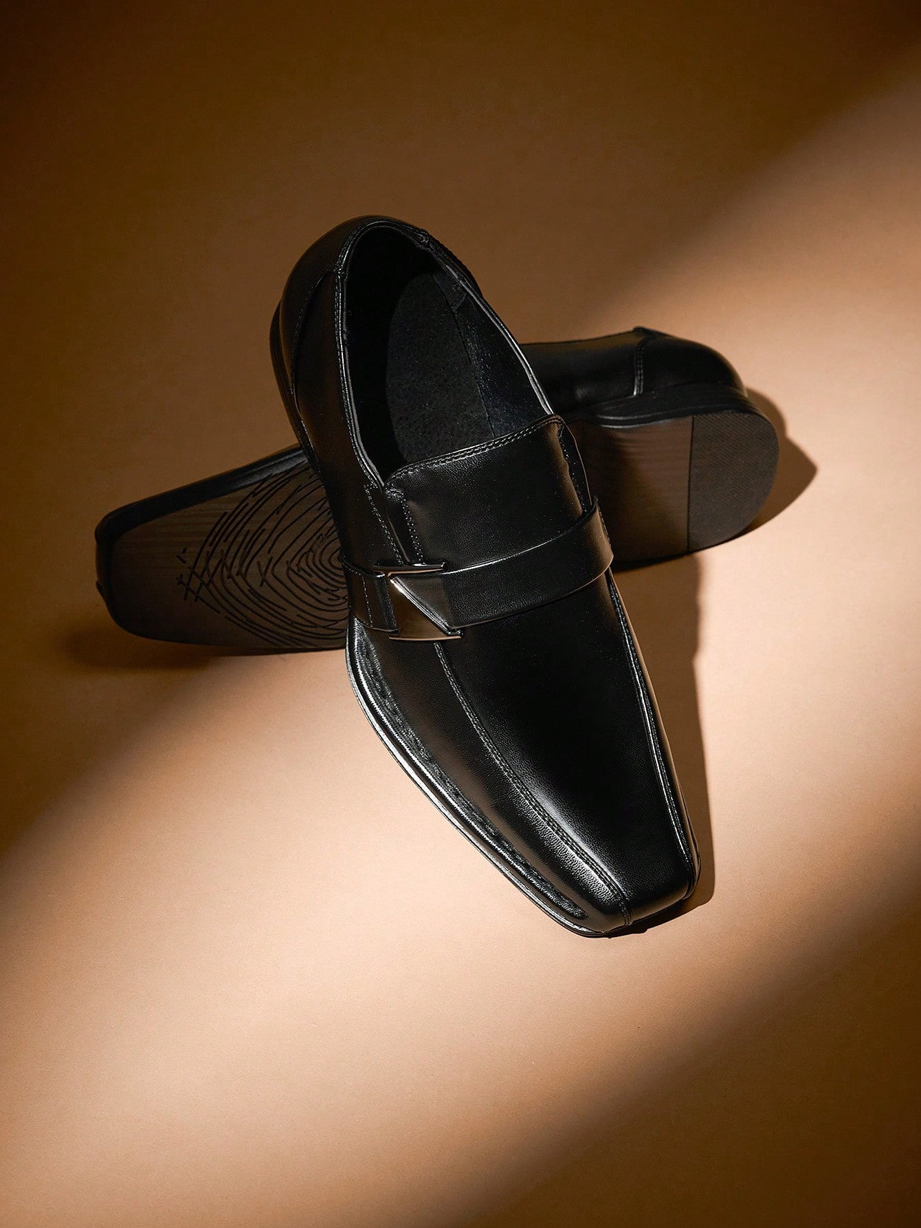 Bruno Marc Men Oxfords, Square Toe Loafers, Faux Leather Dress