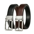 thumbnail image 1 of Bruno Marc Men's Belt,Leather Reversible Belt 1.25" For Mens Casual Golf Dress,One Belt Reverse For 2 Sides ABBL211M BLACK/BROWN Size 40, 1 of 5