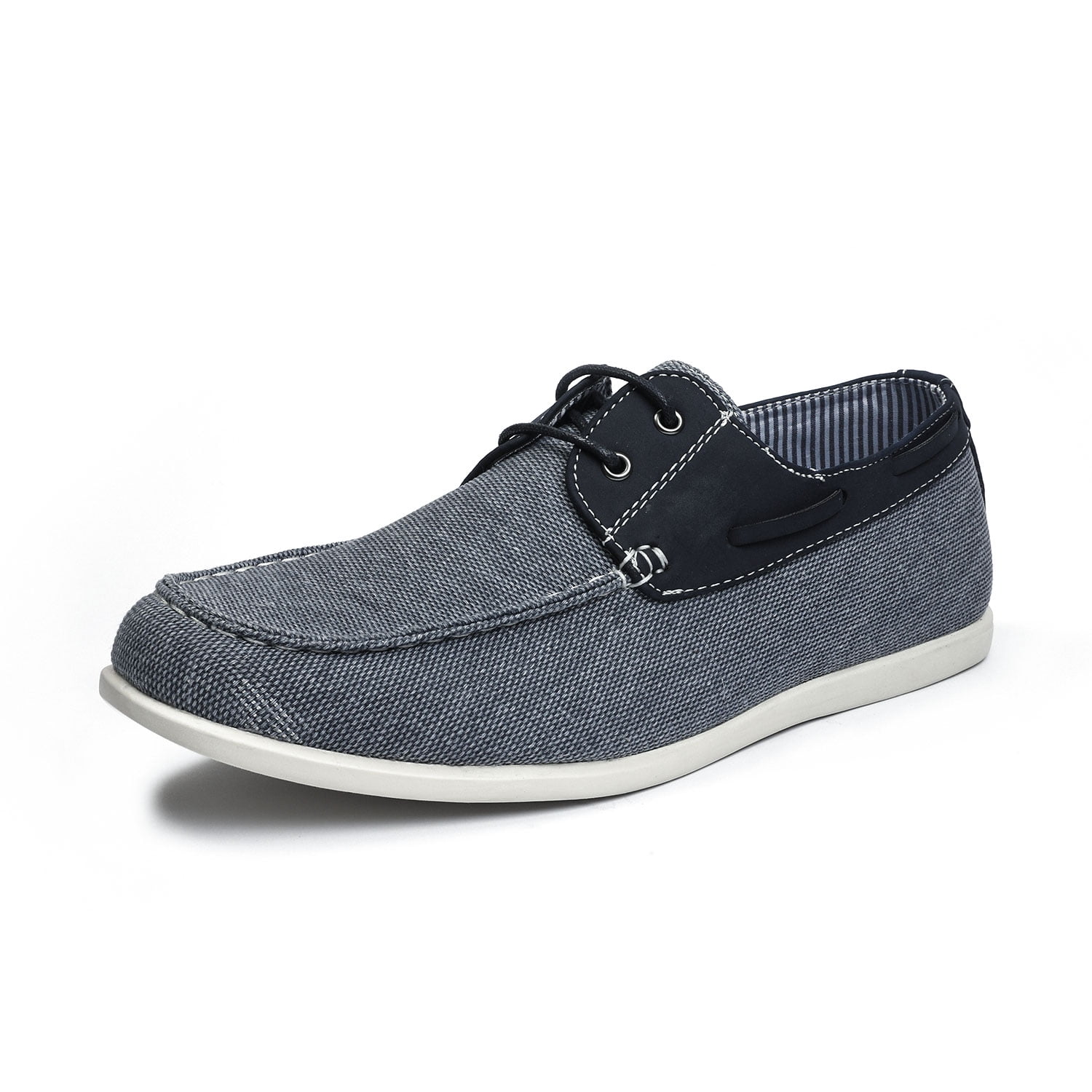 Mens canvas slip on deck deals shoes
